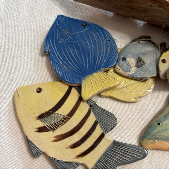 Tropical Pottery Fish, Driftwoods Design Hanging Wind Chime Outdoor/indoor - Picture 6 of 10